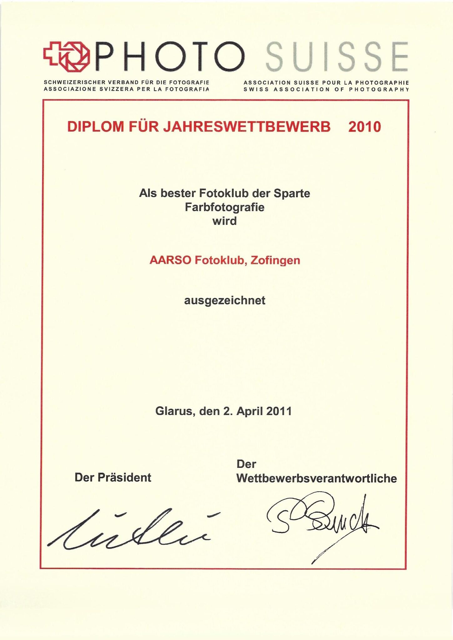 PS Diplom Bester Farb & BW 2010